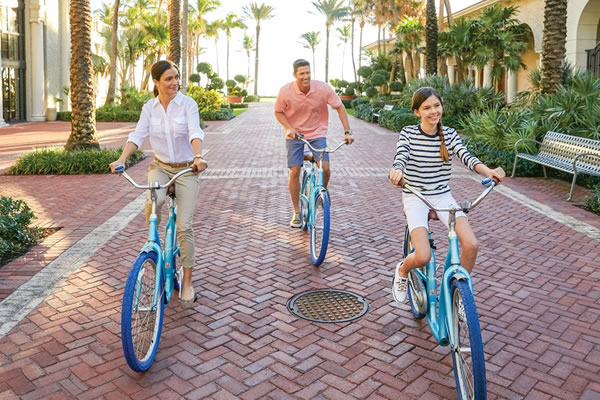 Family on Bikes ©The Breakers, Palm Beach
