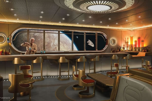 Star Wars Hyperspace Lounge -©Disney Cruise LIne