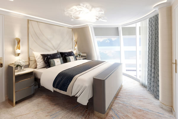 Bedroom at Wish Tower Suite ©Disney Cruise Line