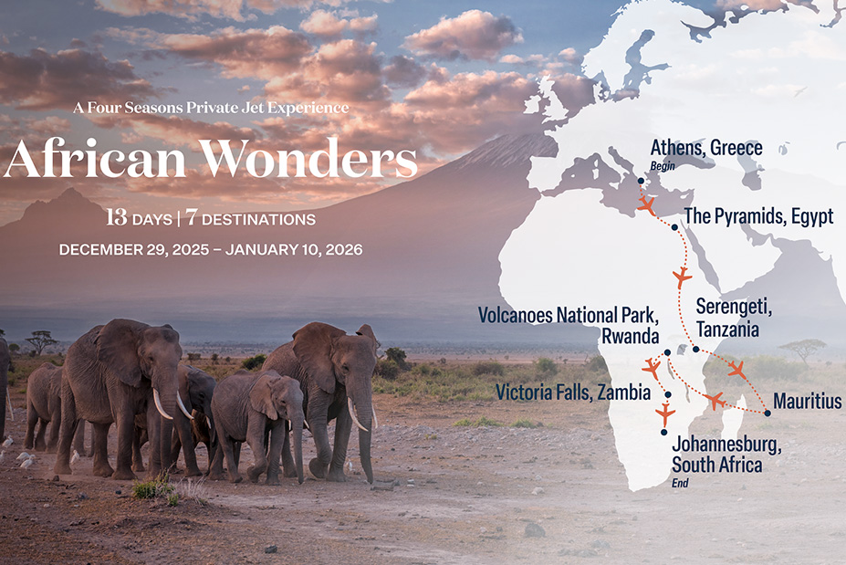 African Wonders Four Seasons Private Jet Journey