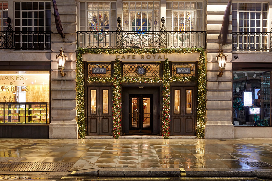 Hotel Cafe Royal London Christmas Time