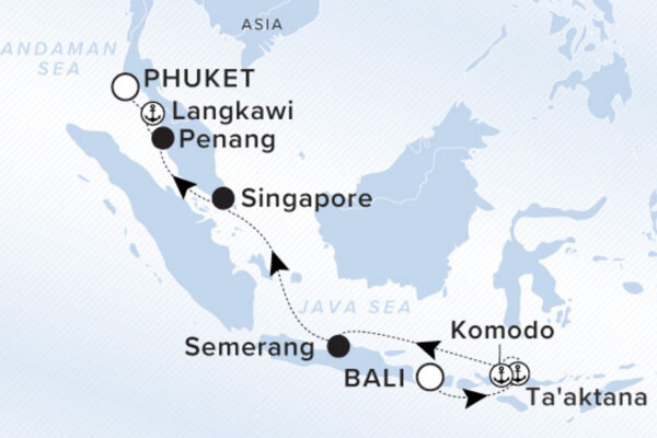 Bali to Phuket Itinerary Ritz Carlton Yacht